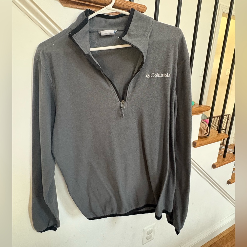 Columbia Zip-Up Gray Sweater